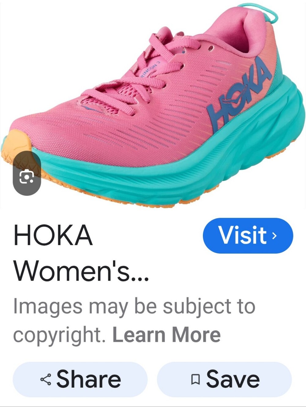 Hoka Women's Running Shoes in Bright Pink with Teal Accents